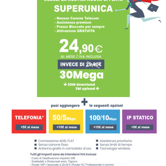 superunica supersonica fibra ottica wireless ftth fttcab fibra ottica abruzzo